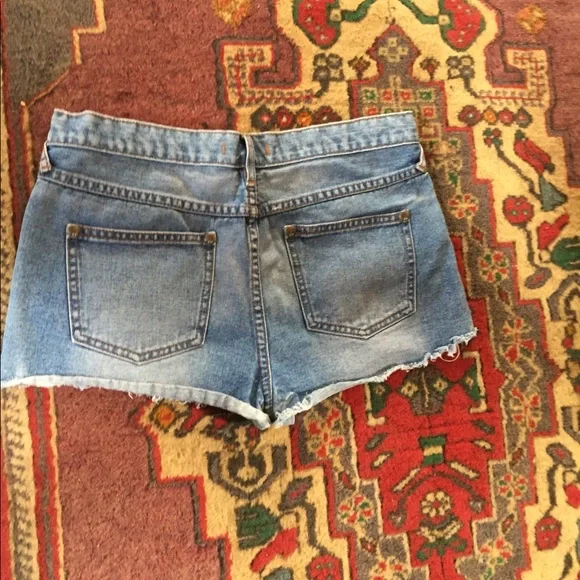 Free People patchwork denim shorts - Picture 5 of 6